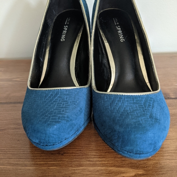 Call it Spring High Heel Shoes Pumps Textured Blue - Picture 13 of 14